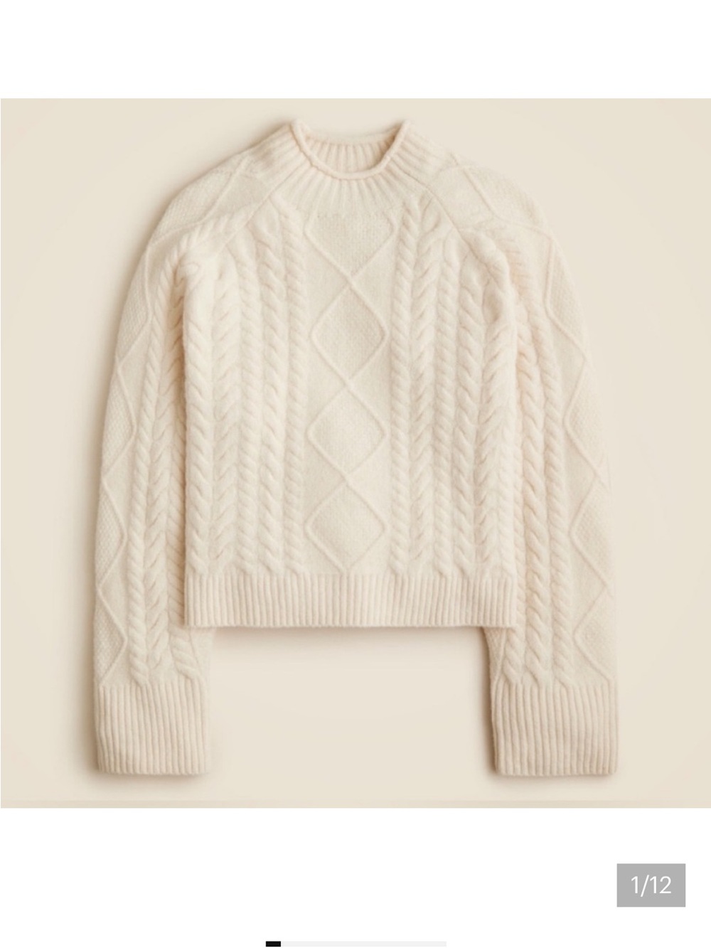 🪿 {J. Crew Mock Cable knit Sweater - Picture 3 of 12
